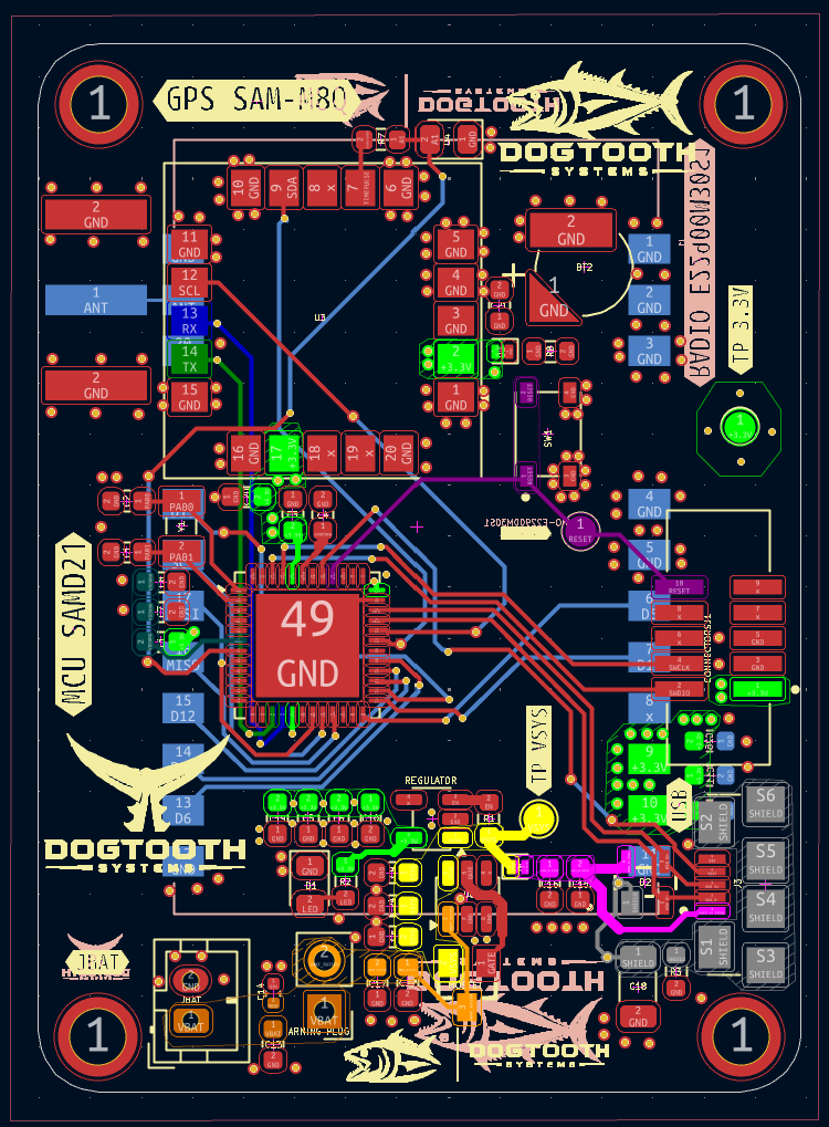 Avionics PCB — copper layer layout